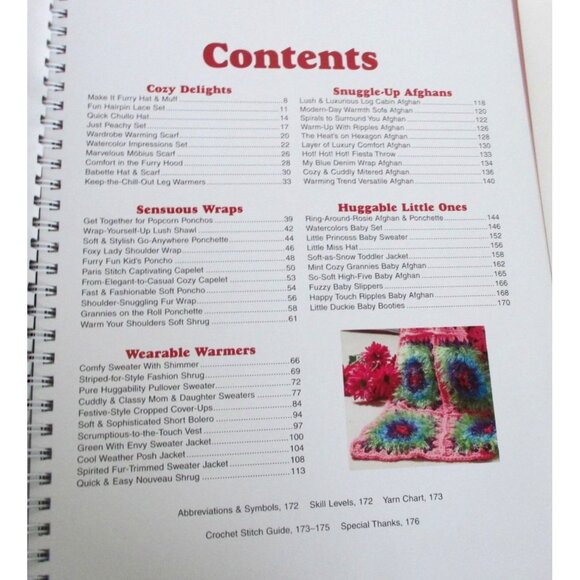Warm & Fuzzy Crochet Pattern Book By Bobbie Matela - Hats Scarves Wearables - Picture 3 of 3